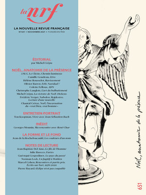 cover image of La Nouvelle Revue Française N° 651